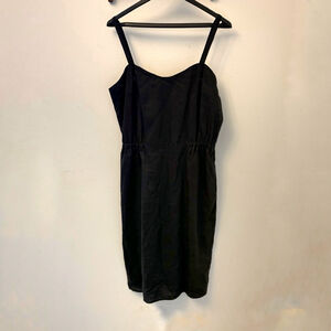 Vintage Evan Picone Linen Dress NWT Size 14 Spaghetti Strap Knee Length